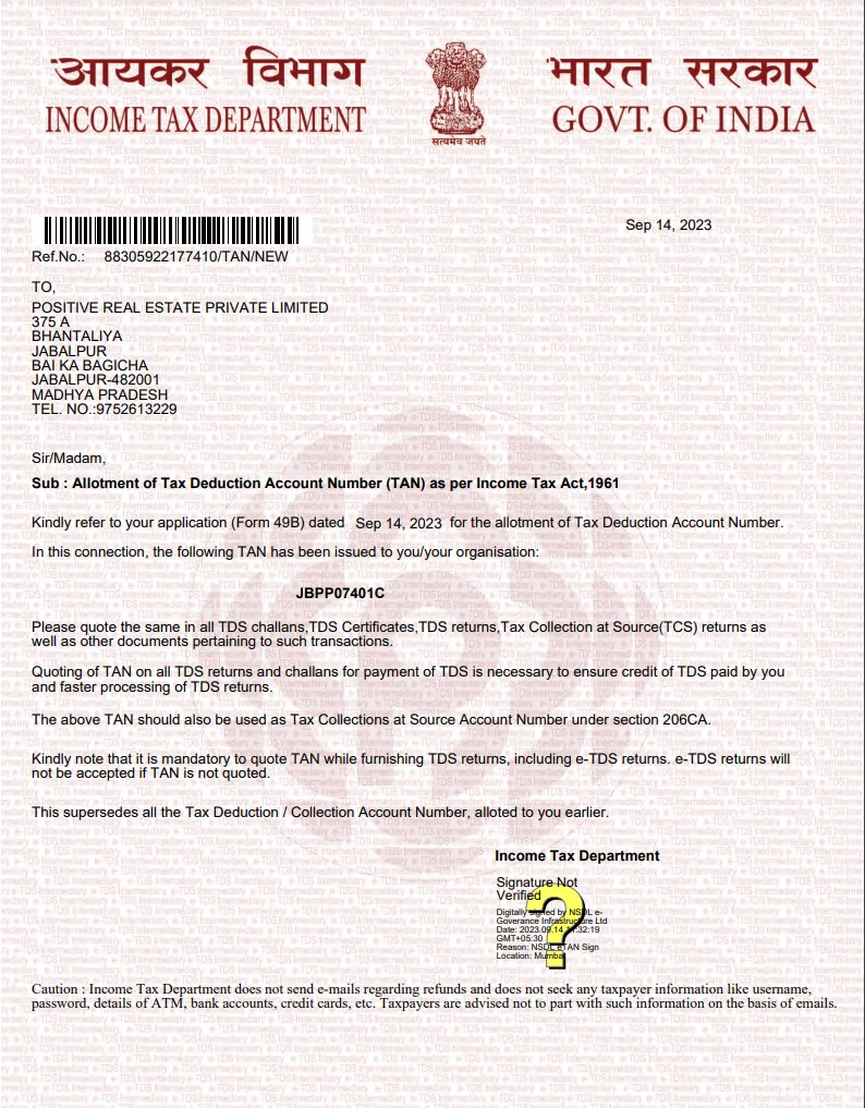 Income Tax Department Certificate_img
